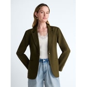 Womens and Women's Plus Linen Blend Blazer, Sizes XS-4X