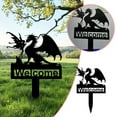 thumbnail image 4 of Card Slot Fairy Garden Decoration Welcome Insert Sign Metal Address Marker for Outdoor Settings, 4 of 8
