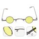 thumbnail image 3 of GOOHOCHY Gafas de sol pequeñas con montura redonda, gafas creativas, gafas decorativas para fiestas, gafas de playa para hombres y mujeres (amarillo), 3 of 7