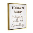 thumbnail image 3 of Stupell Industries Whiskey & Ice Croutons Witty Kitchen Cocktail Phrase Graphic Art Metallic Gold Floating Framed Canvas Print Wall Art, Design by Daphne Polselli, 3 of 5
