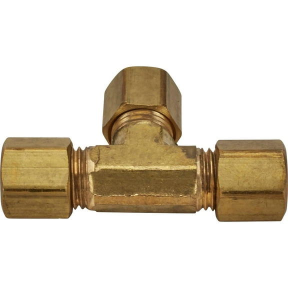 Tee Brass Compression Tube Fitting