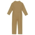 thumbnail image 4 of Yanarno Girls Boys Mechanic Boiler Suit Costume Long Sleeve Mechanic Coveralls Flightsuit Jumpsuit Khaki 14, 4 of 5