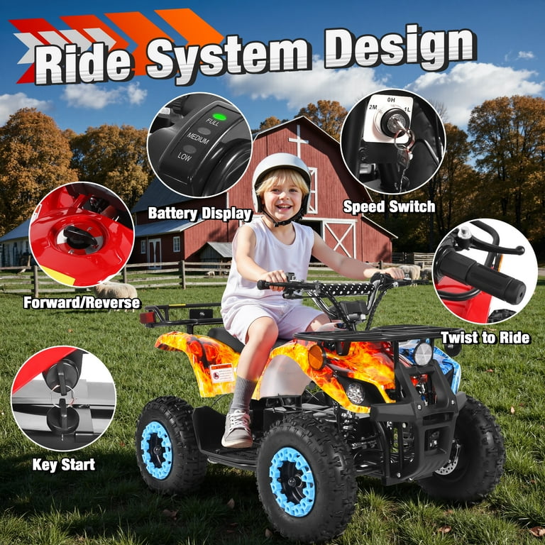 36 Volt Ride on Toys, ATV for Kids, Power Car Wheels with 500W