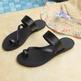 thumbnail image 5 of hlysgo Women's Flip Flops Sandals Comfortable Dressy Cork Footbed Arch Support Slip On Ring Toe Thong Walking Sandals Black 9.5, 5 of 6