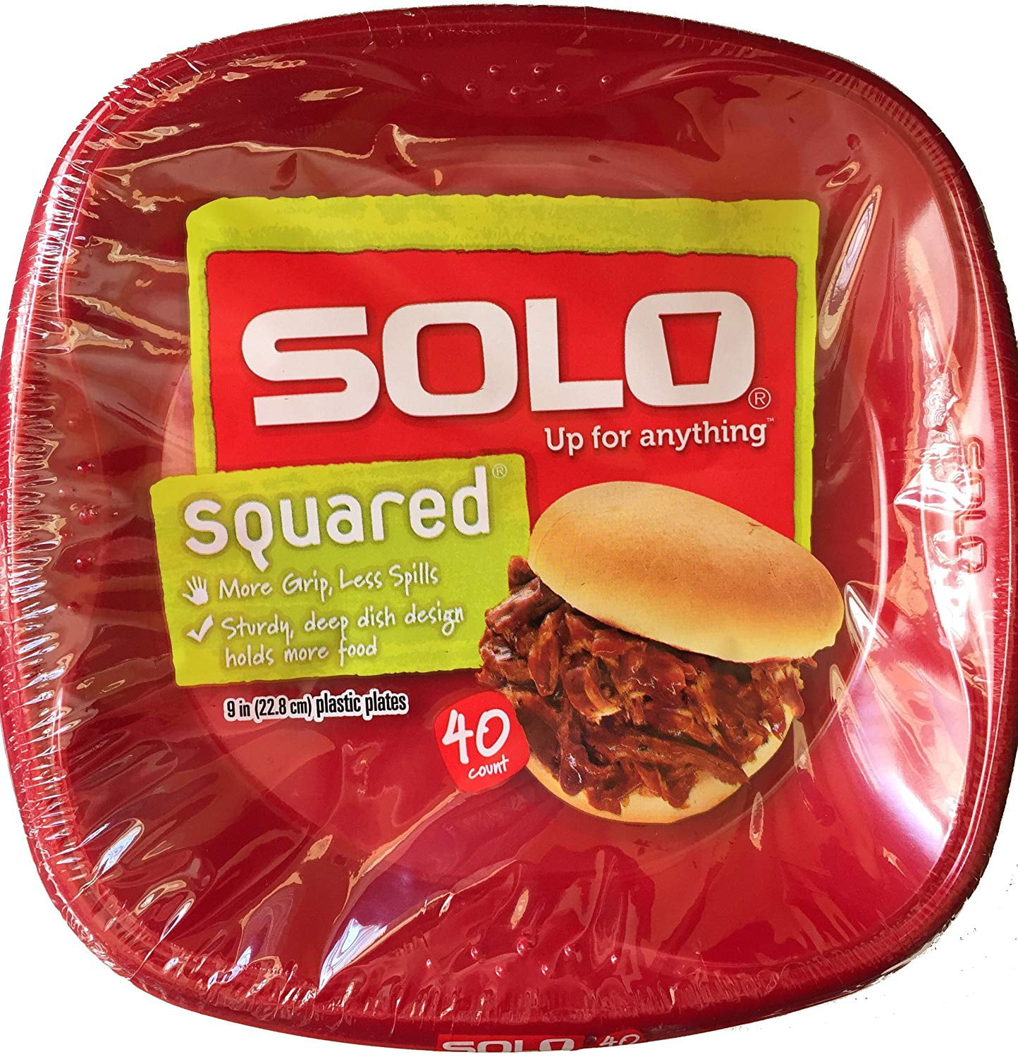 Solo Cup Solo Squared Plastic Plates 9" Red - Walmart.com