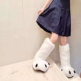 thumbnail image 3 of Zapatillas de invierno con garra de oso para niños y niñas, zapatos de Casa cálidos y peludos para interiores, botas de algodón, deslizantes de piel, 3 of 5