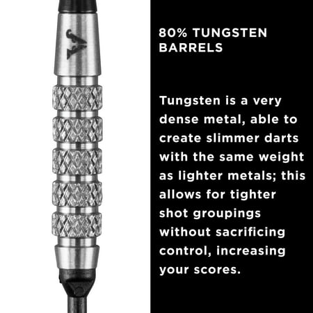 Viper - Bully 80% Tungsten Soft Tip Dart Set 5 Knurled Rings 18 Grams - Multi