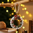 thumbnail image 5 of Christmas Wreath Garland, Holiday Door Hanging Decor, Plastic Rattan Ring Pendant, Snowflake Bell Embellishments, Home Seasonal Display, 5 of 7