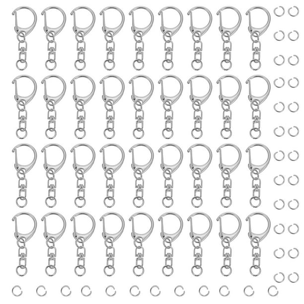 50 Pcs D-snap Hook Keychain Zinc Alloy Key Chain Hooks Rotary Key