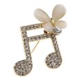 thumbnail image 1 of Pin de solapa con símbolo de nota musical, broche de de ópalo con diamantes de imitación, dorado Oro Yuyangstore Pin de broche de diamantes de imitación, 1 of 8