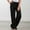 Black, variant on ALLLIST Women Pants Wide Leg Loose Knit Pants Plain Black Elastic Waist Lounge Pants Pants for Ladie