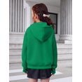 thumbnail image 5 of Arshiner Girls Zip Up Hoodies Black Teen Hooded Sweatshirts Fleece Track Jackets Kids Fall Winter Clothes, 5 of 6