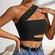 thumbnail image 4 of Gibobby Camisetas sin mangas para mujer, blusa sin mangas de satén de seda con cuello en V para verano, camisola básica(Negro,G), 4 of 5