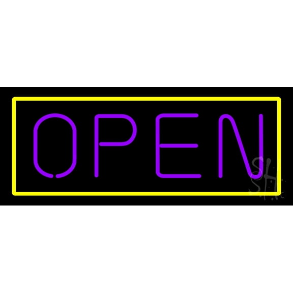 Open LED Neon Sign 13 x 32 - inches, Clear Edge Cut Acrylic Backing, with Dimmer - Bright and Premium built indoor LED Neon Sign for storefront.