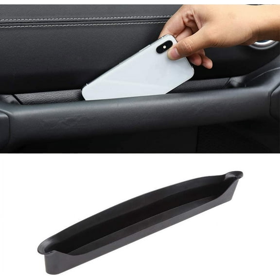GrabTray Passenger Storage Tray Organizer Grab Handle Accessory Box for 2018-2023 Jeep Wrangler JL JLU & Jeep Gladiator JT, Interior Accessories, Black