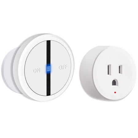 Garbage Disposal Wireless Switch Kit,Nineleaf Portable Remote Control Outlet,Garbage Disposal Switch with Magnetic, Remote Control Outlet,No Drilling On Sink,15A 4000V Anti-Surge 500 Feet RF Range