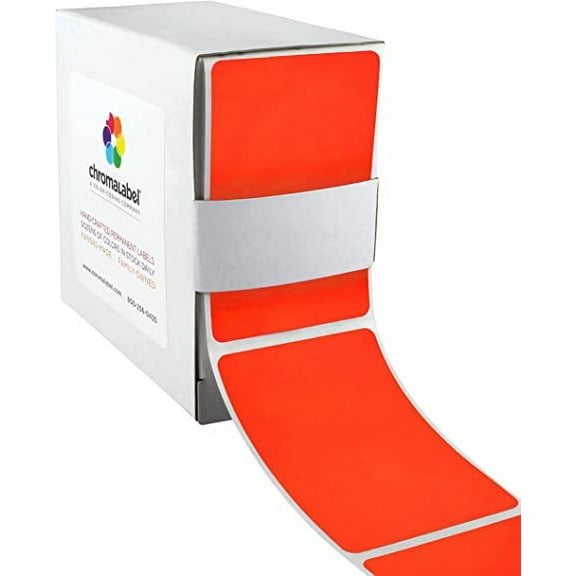ChromaLabel 2 x 3 inch Permanent Color Labels with Dispenser Box 250