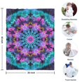 thumbnail image 4 of Colorful Tie Dye Mandala Pattern Blanket,Comfortable Soft Flannel Throw Blanket,All Season,Warm Lightweight Blankets for Sofa Bed Couch Living Room Chair,30"x40", 4 of 4