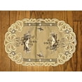 thumbnail image 2 of Doily Boutique Place Mat or Doily with Christmas Gray and Silver Reindeers on Fabric Size 17 x 11 inches, 2 of 3