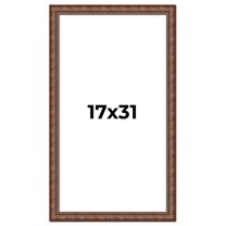 17x31 Dark Brown Bamboo Real Wood Picture Frame Width 1.5 inches | Interior Frame Depth 0.5 inches