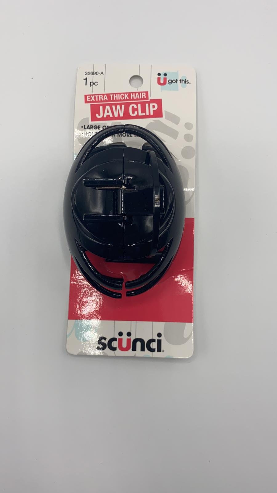 Scunci Extra Thick Hair Jaw Clip, Colors Will Vary