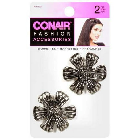 Conair Metal Flower Barrette, 2 Pack