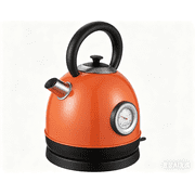 Stainless Steel Electric Kettle 1.7L with Thermometer 1100W Fast Boiling Auto Shut Off