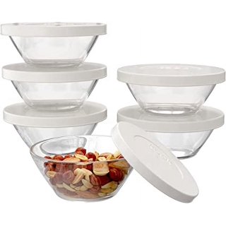 Kook Half-Gallon Kitchen Storage Glass Jars with Lids Food Storage