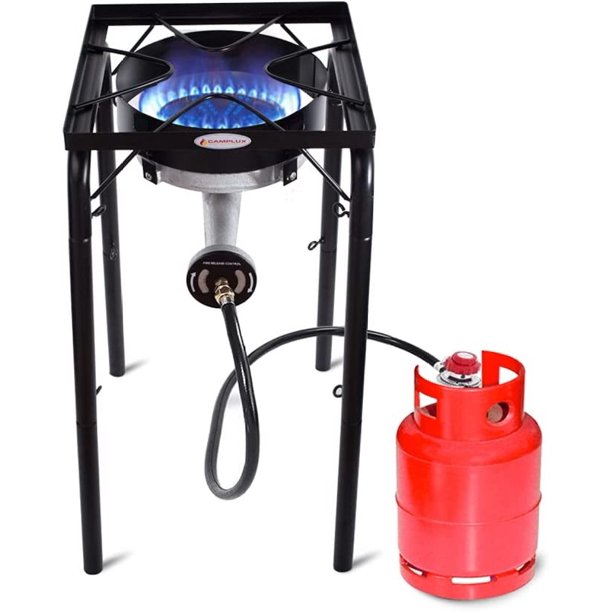 Camplux Propane Burner 200,000 BTU, Single Outdoor Stove, Propane Gas Cooker for Home Brewing