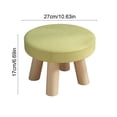 thumbnail image 3 of Wooden Foot Stool Round Non Slip Padded Seat Small Stool Side Table Multipurpose Space Saving Design, Home Bedroom Living Room Hallway Use For Sitting Foot Rest Decor, 3 of 6