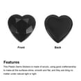 thumbnail image 4 of Unique Bargains 40 Pcs Acrylic Heart Rhinestone 15mm Flat Back Plastic Gems for Jewelry Making, Black, 4 of 5