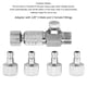 thumbnail image 5 of Eigraketly Adaptador de acoplamiento de aerógrafo, conector convertidor de compresor de manguera de pulverización de Metal, pintura artesanal de Herramientas eléctricas, 5 of 6