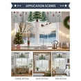 thumbnail image 6 of Valances for Windows Winter Pine Tree Holly Berry Rod Pocket Short Curtain for bathroom living room bedroom Xmas Ball Snowflakes Ombre Gray 1 Panel 42x12in, 6 of 7