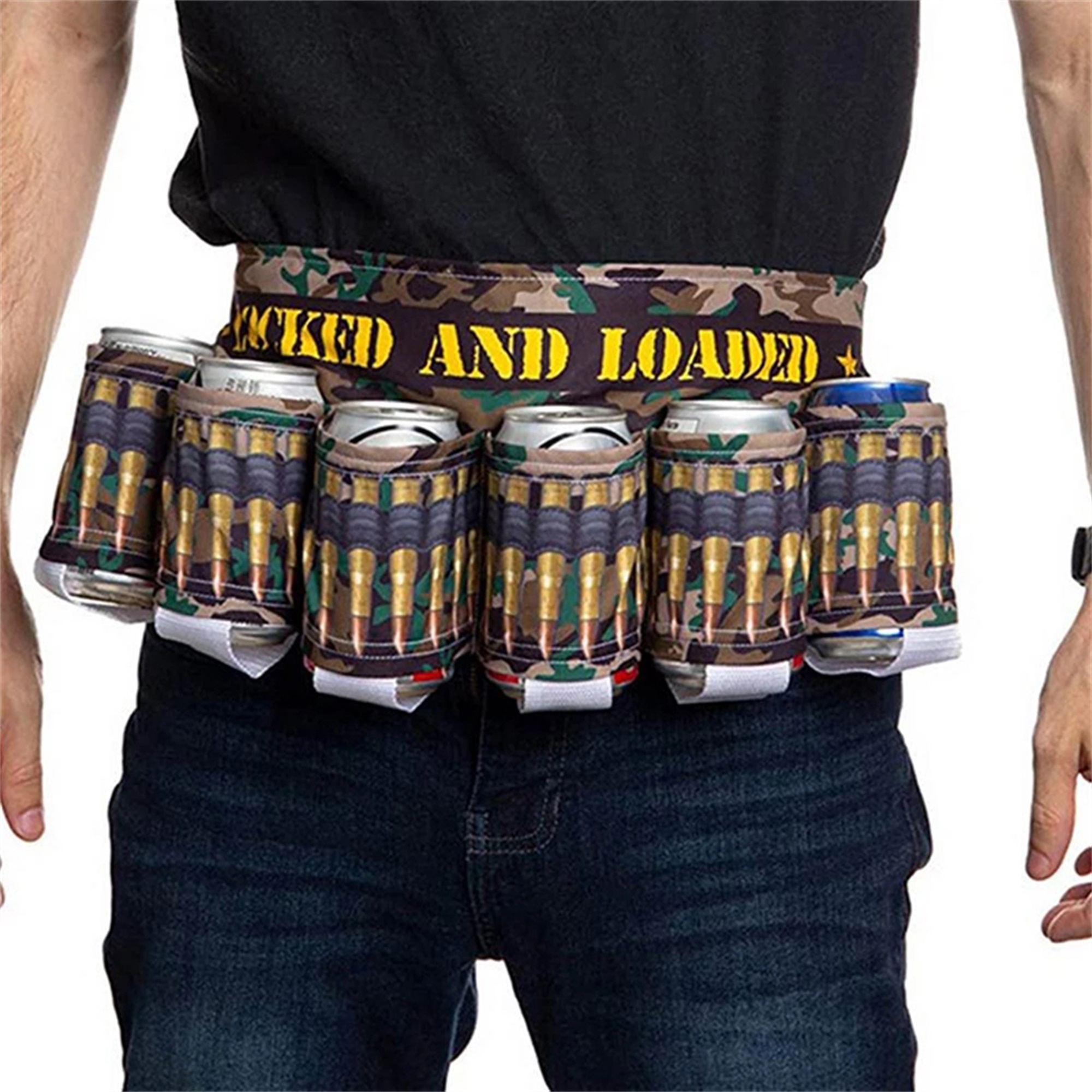 Biekopu Novelty Beverage Holder Beer Belt Independence Day Themed Drink Holder Beer Belt