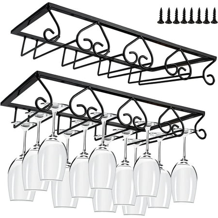 Wine Glass Rack Under Cabinet Holder Steel Stemware Rack - China Wine