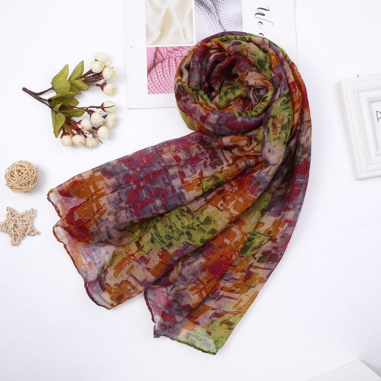 Valueadd Clearance Sales Women Fashion Print Chiffon Square Head