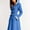 Blue, variant on Women's Flannel Coat with Faux Fur Trim Collar, Christmas Hooded Jacket with Horn Button Front Closure, Casual Long Sleeve Outerwear