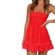 thumbnail image 2 of Qarigey Vestidos informales para mujer, sin mangas, talla S-XXL, Sexy para diario, vestido veraniego con volantes, ropa de playa, ropa de Vestidos Rojo XXL, 2 of 6