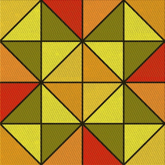 Ahgly Company Indoor Square Patterned Mahogany Brown Area Rugs, 4' Square