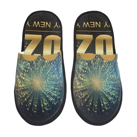 Balery 2025 New Year 5 Slient Indoor Furry Fleece Comfort House Shoes Soft Non-Slip Home Shoes Cotton slippers House Slippers-- Large