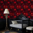thumbnail image 4 of Gothic Peel and Stick Wallpaper Mystical Moth Velvet Wings Magical Roses Hyper Detailed Art Wall Mural 17.7in x 9.8ft Self Adhesive Removable Wall Paper Renter Friendly Wallpaper for Bedroom, 4 of 8