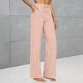 thumbnail image 4 of SAHFX Linen Blend Pants for Women High Waist Trousers Loose Pants Baggy Trousers Dress Pants Lounge Trousers Straight Leg Pants Versatile Trousers Business Casual Outfits, 4 of 9