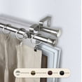 thumbnail image 2 of 13/16" Dia Bay Window Double Curtain rod, Adjustable 20"-36", 38"-72" - Satin Nickel,(AWID-Bay-15), 2 of 3