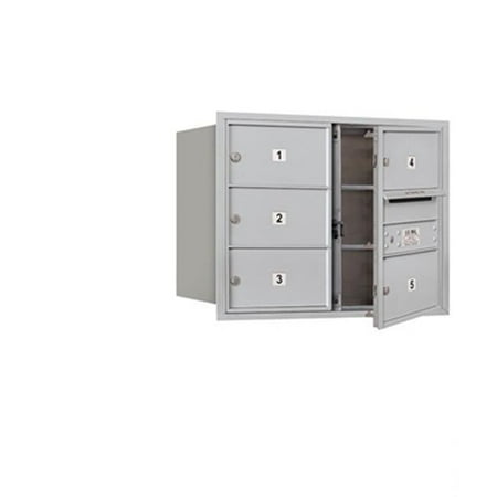 - Salsbury 3706D-05AFP 6 Door High Unit 23.50 Inches - Double Column - 5 Mb2 Doors - Aluminum - Front Loading - Private Access