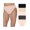 thumbnail image 6 of Hanes Ultimate ComfortSoft Women's Underwear High Cut, 5-Pack, Cotton Stretch Black/Soft Taupe/Light Buff/Moonlit Sky Grey Heather/Blush Zebra 7, 6 of 6
