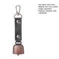 thumbnail image 4 of Sportteer Bell Keychain Bell Pendant Outdoor Bell Charm Hanging Buckle Retro Collar DIY Jewelry Faux Leather Pet Keychain, 4 of 8