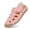 Pink, variant on Women Flat Woven Roman Sandals Lightweight Beach Shoes Summer