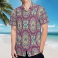 thumbnail image 5 of High Quality Hawaiian Shirts for Men Short Sleeve Aloha Beach Shirt Floral Summer Casual Button Down Shirts Blouses NT946M, 5 of 7