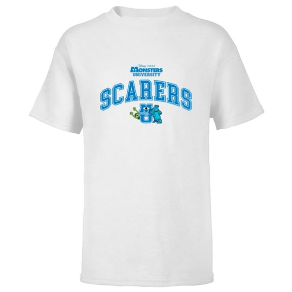 Disney and Pixar’s Monsters University Scarers 13 Collegiate- Short Sleeve T-Shirt for Kids - Customized-White