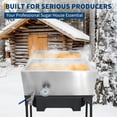 thumbnail image 4 of Historyli 24X24x9.4 Inch Stainless Steel Maple Syrup Evaporator Pan with Partition,Includes Valve & Interface for Home & Outdoor Sap Boiling,Stainless Steel, 4 of 8
